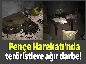 Pençe Harekâtı'nda çok sayıda yaşam malzemesi ve mühimmat ele geçirildi