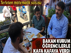 Çevre Bakanı Murat Kurum'u terleten Matematik sorusu