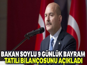 Bakan Soylu: 'Bayramın 9 günlük tatilinde 39 ilimizde 73 ölümlü kaza oldu'