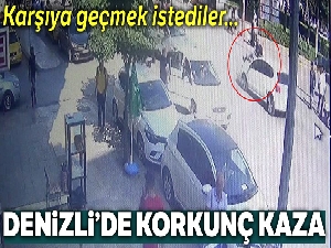 Karşıya geçmek isteyen anne ve kızına otomobil çarptı