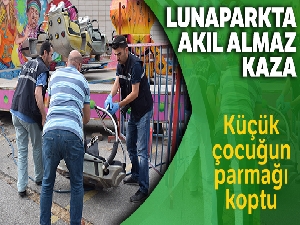 Lunaparkta akıl almaz kaza