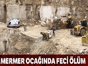 30 metreden düşen iş makinesinin içinde can verdi