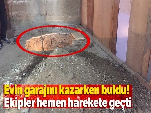 Evin garajını kazarken kalıntı buldu, polis ve arkeologlar harekete geçti