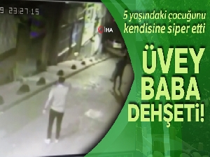 Beyoğlu'nda üvey baba dehşeti kamerada
