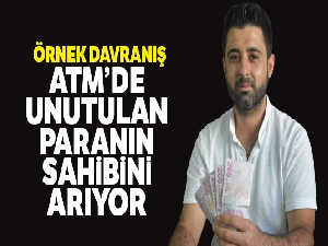 ATM'de unutulan paranın sahibini arıyor