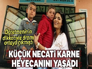 Küçük Necati'nin karne heyecanı