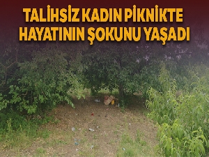 Piknik yaparken üzerine yıldırım düştü