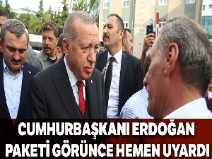 Cumhurbaşkanı Erdoğan, bir vatandaşın paketini alarak sigarayı bırakmasını istedi