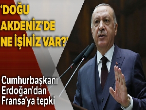 Cumhurbaşkanı Erdoğan'dan Fransa'ya tepki: 'Doğu Akdeniz'de sizin ne işiniz var?'