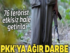 Pençe harekatı kapsamında son 3 haftada 76 PKK'lı terörist etkisiz hale getirildi