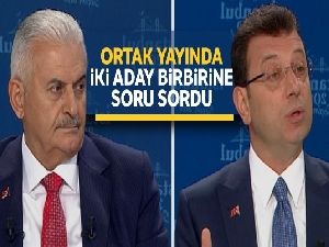 Ortak yayında iki aday birbirine soru sordu