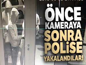Kadıköy'de hırsızlar önce kameraya sonra polise yakalandı