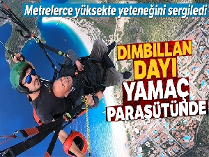 Yamaç paraşütünde ‘Dımbıllan dayı' ile tek kişilik orkestralı konser