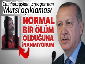 Cumhurbaşkanı Erdoğan: Normal bir ölüm olduğuna inanmıyorum