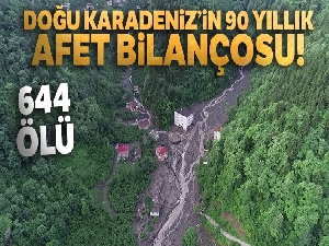 Doğu Karadeniz'in 90 yıllık afet bilançosu: 644 ölü