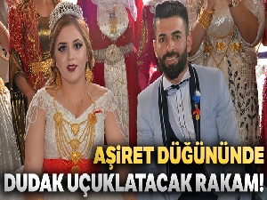 Aşiret düğününde geline bir kilo altın, damada ise 100 bin lira takıldı