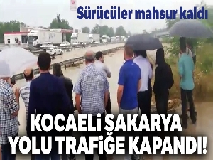 D100 sel sularına teslim oldu, yol trafiğe kapandı