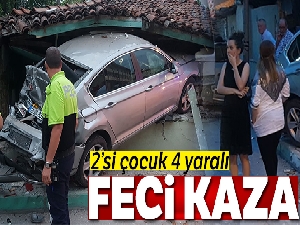 Midibüsün freni patladı, önünde sürüklenen otomobil otele çarptı