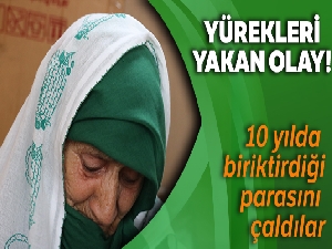 Yaşlılık maaşı ile 10 yılda biriktirdiği 23 bin lirasını çaldılar