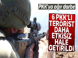 6 PKK'lı terörist etkisiz hale getirildi
