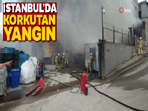 Hadımköy'de plastik imalatı yapan bir fabrikada yangın