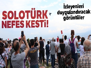 İzmit semalarındaki Solo Türk gösterisi izleyenleri duygulandırdı
