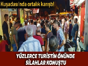 Yüzlerce turistin gözü önünde silahlar konuştu: 1 yaralı