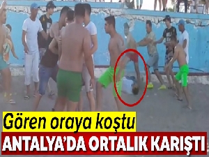 Eşini dövdüğü iddia edilen kocaya sahilde meydan dayağı