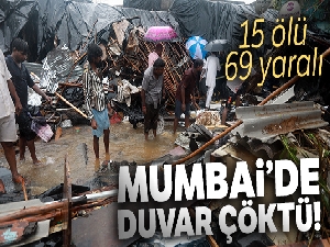 Mumbai'de yağış nedeniyle duvar çöktü: 15 ölü, 69 yaralı
