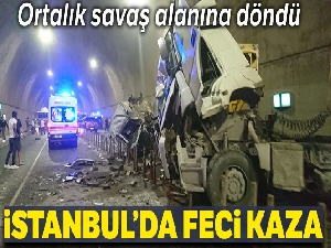 Sabiha Gökçen Havalimanı bağlantı yolundaki tünelde feci kaza