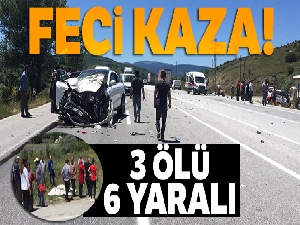 Erzincan'da feci kaza: 3 ölü, 6 yaralı