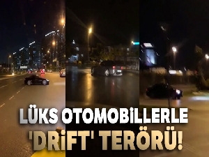 İstanbul'da lüks otomobillerle 'drift' terörü