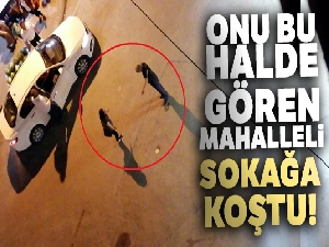 Şiddet gördüğü şahıstan kaçarken yardımına mahalleli yetişti