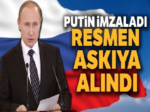 Rusya Devlet Başkanı Putin INF'yi askıya alan yasayı imzaladı