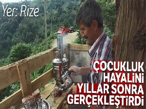 Çocukken diktiği çam ağacına şimdi seyir terası kurdu