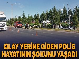 Görev başındaki polise büyük şok