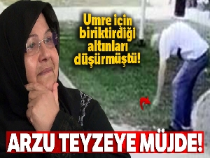 Altınlarını çay bahçesinde düşüren yaşlı kadına umre müjdesi