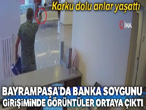 Bayrampaşa'da banka şubesinde soygun girişimi kamerada