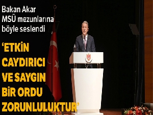 Bakan Akar, Milli Savunma Üniversitesi mezuniyet törenine katıldı