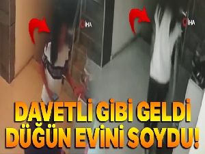 Davetli gibi geldi! Düğün evini soydu