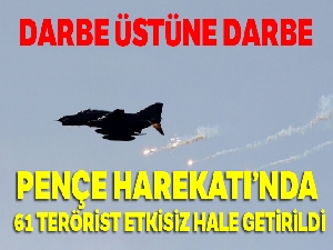 Pençe Harekatı'nda bugüne kadar 61 terörist etkisiz hale getirildi