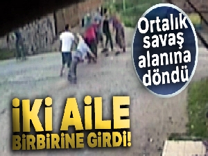Hayvanları yanlış ahıra giren iki aile birbirine girdi