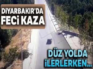 Düz yolda ilerleyen araç Dicle Nehri'ne uçtu