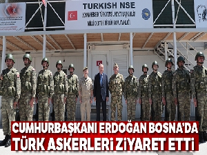 Cumhurbaşkanı Erdoğan Bosna'da Barış Gücü'nde görevli Türk askerlerini ziyaret etti