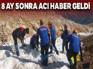 Çığ altında kalan dağcının cansız bedeni helikopterle hastaneye getirildi