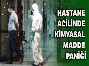 Kaza yapan araçta kimyasal madde şüphesiyle hastanenin acili kapatıldı