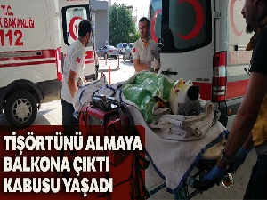 Tişörtünü almaya giden işçinin üzerine yanan elektrik kablosu düştü