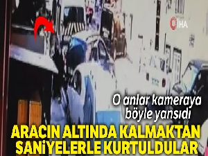 Esenyurt'ta geri gelen aracın altında kalmaktan saniyelerle kurtuldular