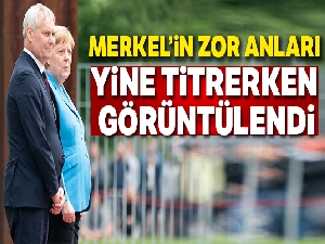 Merkel üçüncü kez titreme nöbeti geçirdi