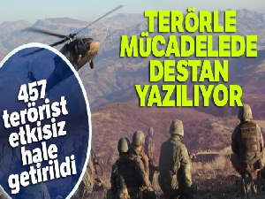 PKK'ya darbe üstüne darbe! 457 terörist etkisiz hale getirildi